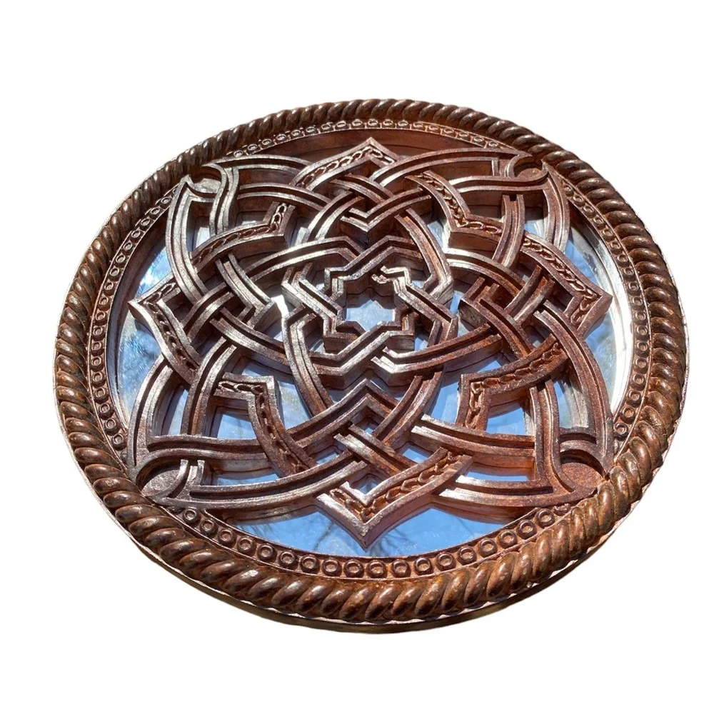 Wall Art Celtic detailed design with mirrored Small 10”